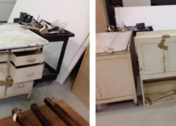 Hoosier Cabinet Before Refinishing in Carol Stream, IL