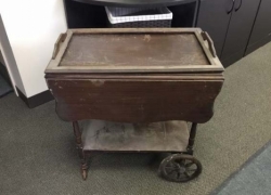 Great Grandma’s Tea Cart Before Restoration in Illinois