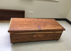Wooden Antique Storage Chest After Restoration - Furniture Medic in Carol Stream, IL