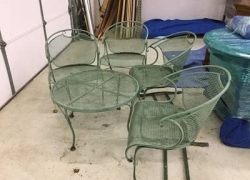 Metalic-chairs-and-tableFurniture-Refinishing-Naperville-IL