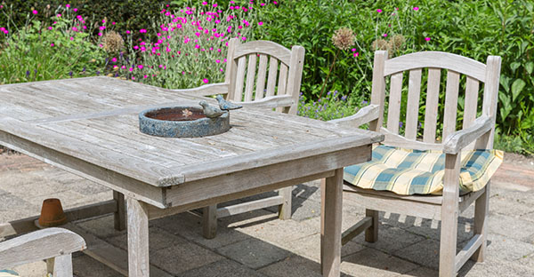 Cleaning outdoor wood furniture