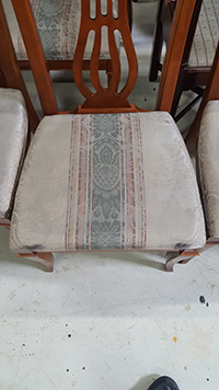 Dining room chair before restoration in St. Charles, IL