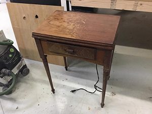 Singer Sewing Machine Before Restoration in West Chicago IL