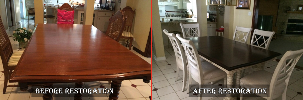 Furniture Medic In Carol Steam Il Wood Table And Tabletop Restoration