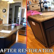 Furniture Medic Updates Kitchen Island with Fresh Paint Job