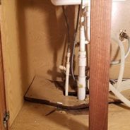 Furniture Medic by MasterCare Experts Repairs Water Damaged Sink Base Cabinet Floor