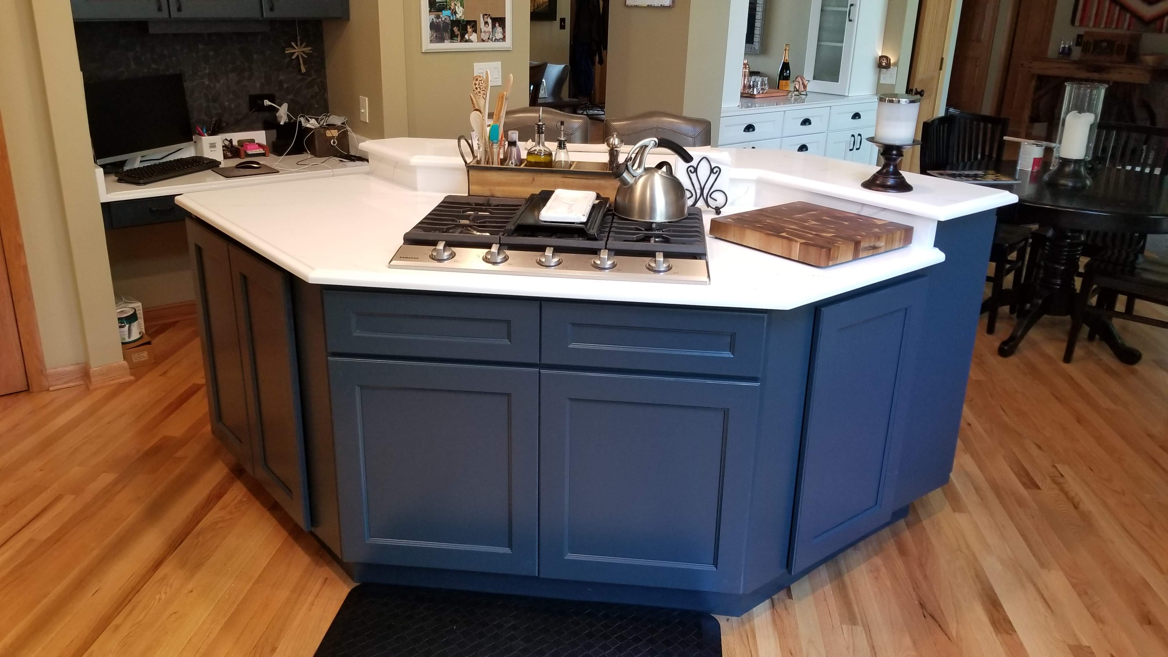 Custom island cabinetry large
